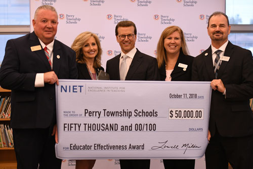 NIET Presents Perry Township Schools with Surprise $50,000 National Award of Excellence for Educator Effectiveness
